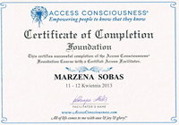 Certyfikat Access Consciousness