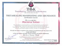 Certyfikat ThetaHealing Manifesting and Abundance